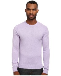 Светло-фиолетовый свитер с круглым вырезом