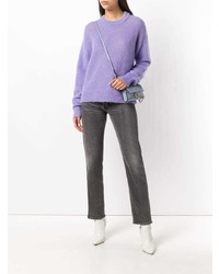 Женский светло-фиолетовый свитер с круглым вырезом от Laneus