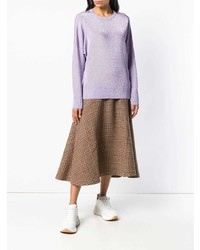 Женский светло-фиолетовый свитер с круглым вырезом от Laneus