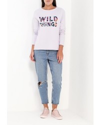 Женский светло-фиолетовый свитер с круглым вырезом от Noisy May