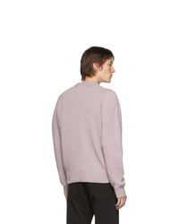 Мужской светло-фиолетовый свитер с круглым вырезом от Acne Studios