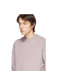Мужской светло-фиолетовый свитер с круглым вырезом от Acne Studios