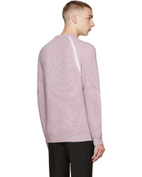 Мужской светло-фиолетовый свитер с круглым вырезом от Versace