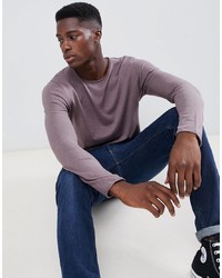 Мужской светло-фиолетовый свитер с круглым вырезом от Selected Homme