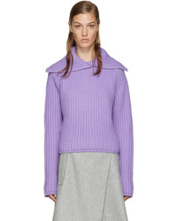 Женский светло-фиолетовый свитер от Carven