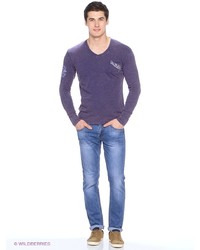 Мужской светло-фиолетовый свитер от Von Dutch