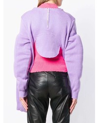 Светло-фиолетовый свободный свитер от Comme des Garcons