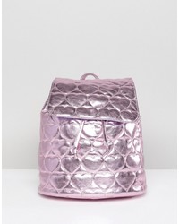 Светло-фиолетовый стеганый рюкзак