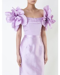 Светло-фиолетовый укороченный топ от Bambah