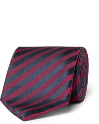 Мужской светло-фиолетовый шелковый галстук в горизонтальную полоску от Charvet