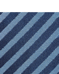 Мужской светло-фиолетовый шелковый галстук в горизонтальную полоску от Charvet