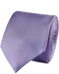 Светло-фиолетовый шелковый плетеный галстук