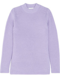 Женский светло-фиолетовый шерстяной свитер от Carven