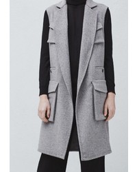 Женская серая безрукавка от Mango