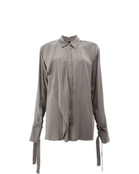 Серая блуза на пуговицах от Ilaria Nistri