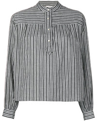 Серая блузка в горизонтальную полоску от Etoile Isabel Marant