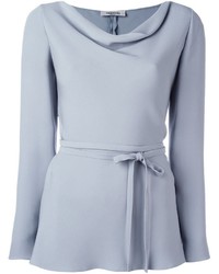 Серая блузка с длинным рукавом от Valentino