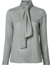 Серая блузка с длинным рукавом от Vanessa Seward