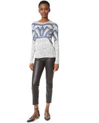Серая блузка с принтом от Herve Leger