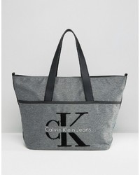 Серая большая сумка от Calvin Klein