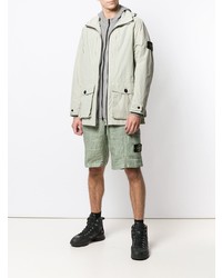 Мужская серая ветровка от Stone Island