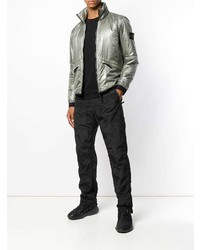 Мужская серая ветровка от Stone Island