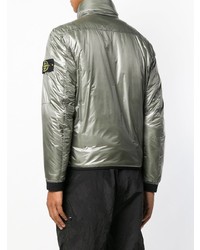 Мужская серая ветровка от Stone Island
