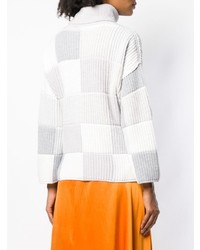 Женская серая водолазка с принтом от Cruciani