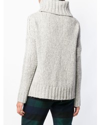 Женская серая вязаная водолазка от Woolrich