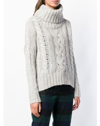 Женская серая вязаная водолазка от Woolrich