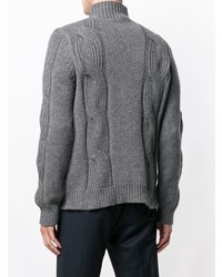 Мужская серая вязаная водолазка от Fay