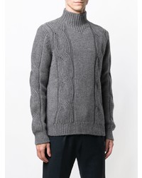 Мужская серая вязаная водолазка от Fay