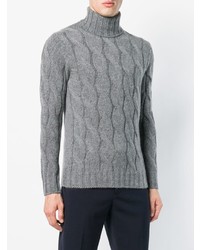 Мужская серая вязаная водолазка от Dell'oglio