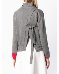 Женская серая вязаная водолазка от Eudon Choi