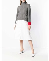 Женская серая вязаная водолазка от Eudon Choi