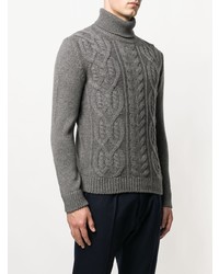 Мужская серая вязаная водолазка от Tagliatore