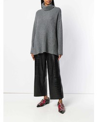 Женская серая вязаная водолазка от Le Kasha