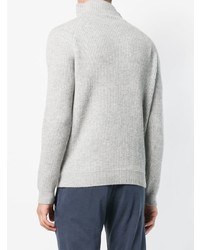 Мужская серая вязаная водолазка от Zanone