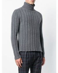 Мужская серая вязаная водолазка от Mp Massimo Piombo