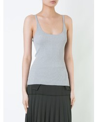 Женская серая вязаная майка от Dion Lee