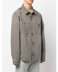 Мужская серая джинсовая куртка-рубашка от Carhartt WIP