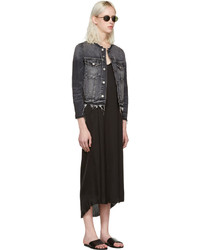 Женская серая джинсовая куртка от Amo