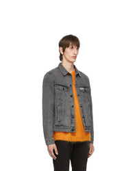 Мужская серая джинсовая куртка от Off-White