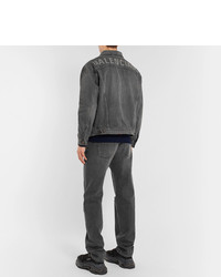 Мужская серая джинсовая куртка от Balenciaga