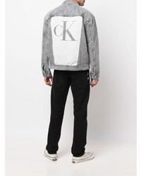 Мужская серая джинсовая куртка от Calvin Klein Jeans