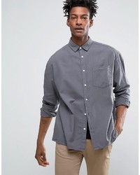 Мужская серая джинсовая рубашка от Asos