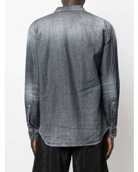 Мужская серая джинсовая рубашка от DSQUARED2