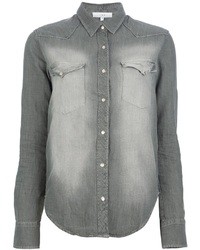 Женская серая джинсовая рубашка от IRO