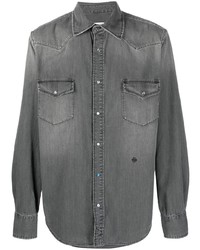 Мужская серая джинсовая рубашка от Jacob Cohen