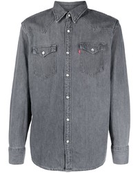 Мужская серая джинсовая рубашка от Levi's